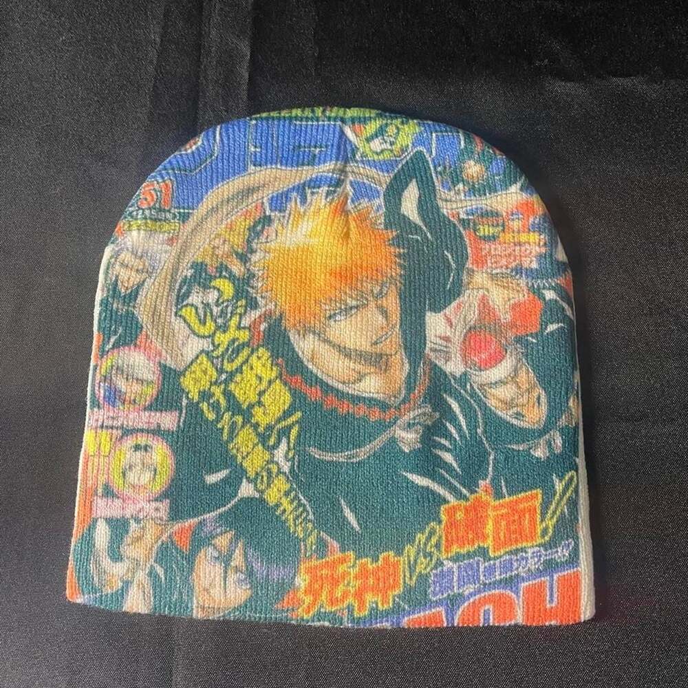 Bleach Anime Manga Ichigo Kurosaki Y2K Graphic Beanie